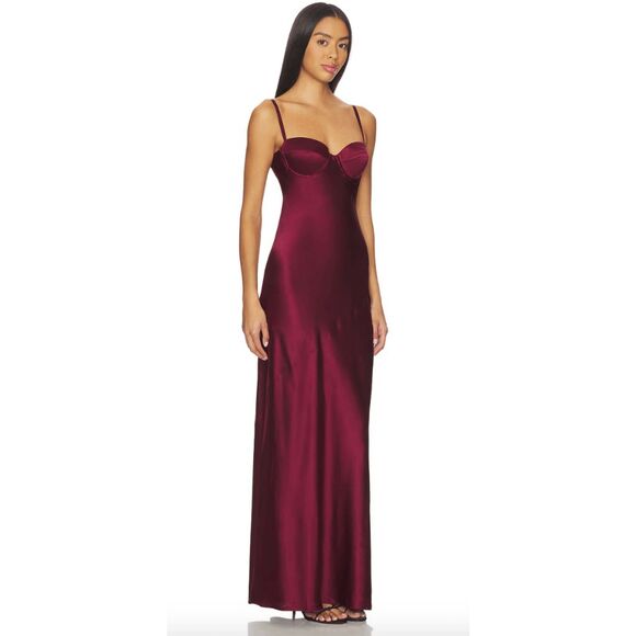 L'AGENCE Sayla Bias Cut Maxi Dress US 4 $695 - Picture 3 of 9